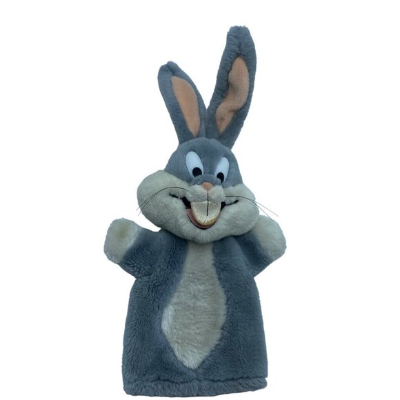 Vintage Bugs Bunny Plush Hand Puppet Looney Tunes 50th Birthday 24K Co 1990 14" - Picture 1 of 8